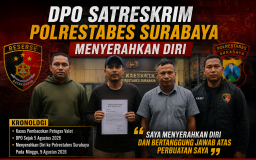 DPO Satreskrim Polrestabes Surabaya akhirnya menyerahkan Diri.