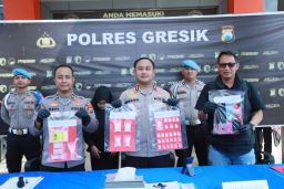 Polres Gresik Bongkar Peredaran Sabu di Menganti, 30 Paket Seberat 81,46 Gram 