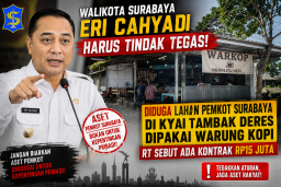 Wali Kota Surabaya Eri Cahyadi Diminta Tindak Tegas, Dugaan Lahan Pemkot di Kyai Tambak Deres Dipakai Warung Kopi