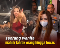 Seorang wanita di duga mabuk Tabrak pekerja bongkar muat hingga tewas,di depan Gedung Grahadi Surabaya.