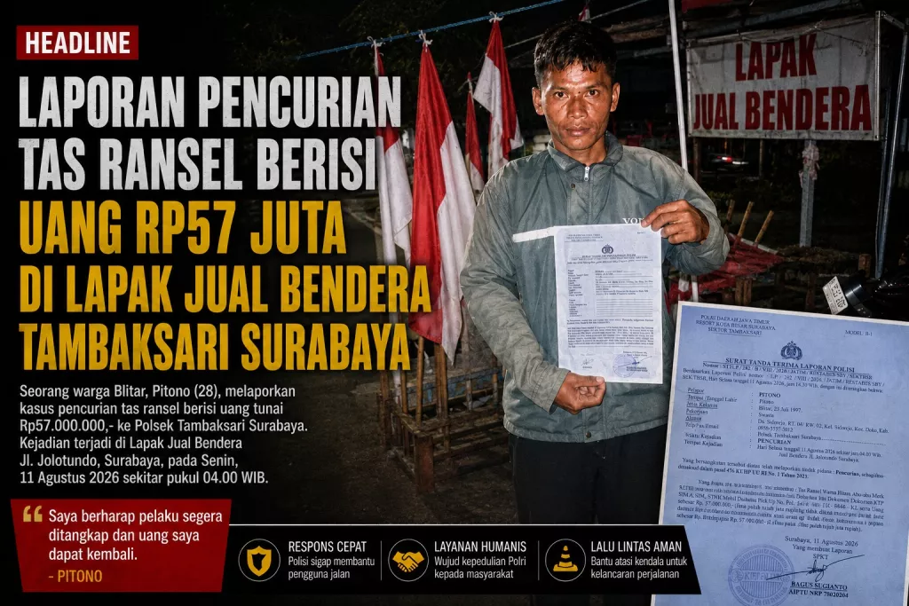 Uang Rp57Juta Hilang Saat Pedagang Tertidur, CCTV Jadi Petunjuk Polisi