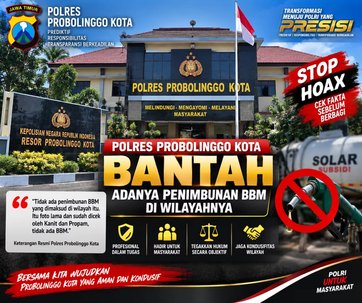 Polres Probolinggo Kota Bantah Dugaan Penimbunan Solar Subsidi, Sebut Foto yang Beredar Merupakan Dokumentasi Lama