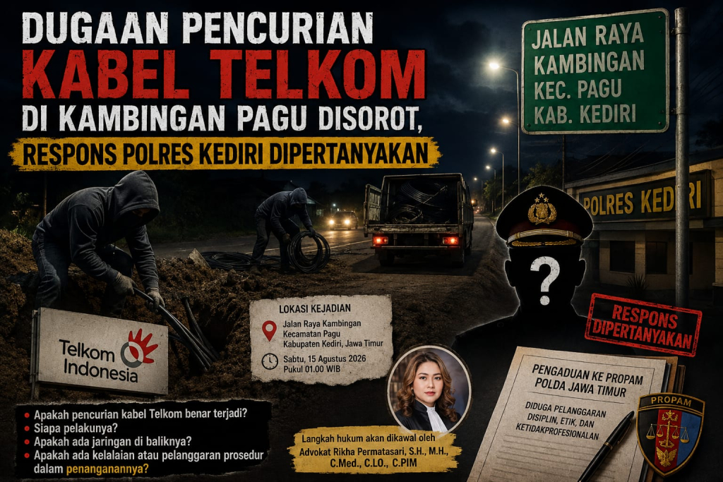 Kapolres dan Kasat Reskrim Polres Kediri Bungkam Terkait Dugaan Pencurian Kabel Telkom
