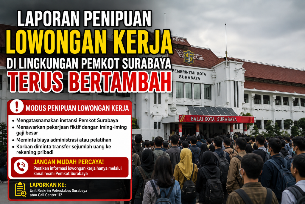 Laporan Penipuan LOWKER Di Lingkungan Pemkot Surabaya Terus Bertambah, Mahar Rp5 Juta-Rp50 Juta