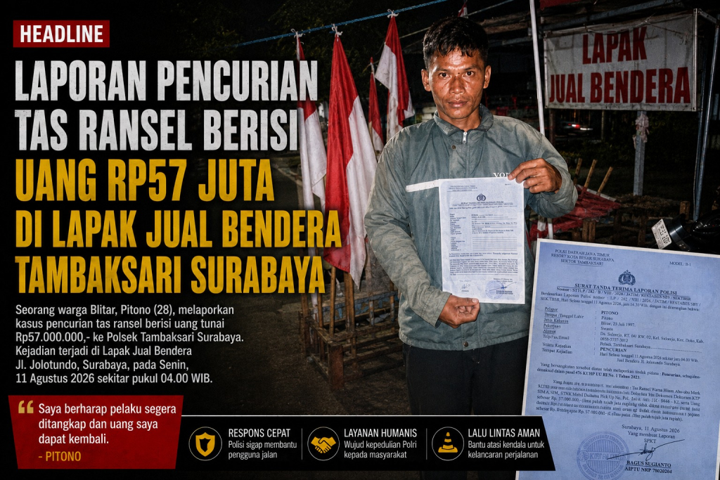 Uang Rp57Juta Hilang Saat Pedagang Tertidur, CCTV Jadi Petunjuk Polisi