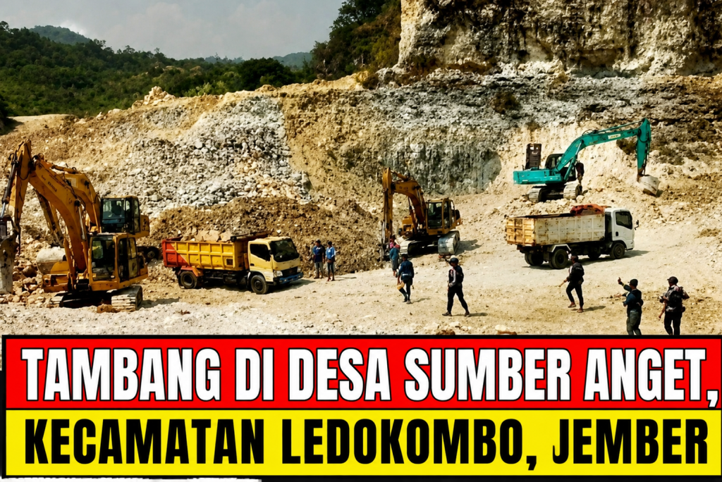 Tipidter Ditreskrimsus Polda Jatim Grebek Tambang Ilegal di Sumber Anget,Jember.1 Orang DiTangkap