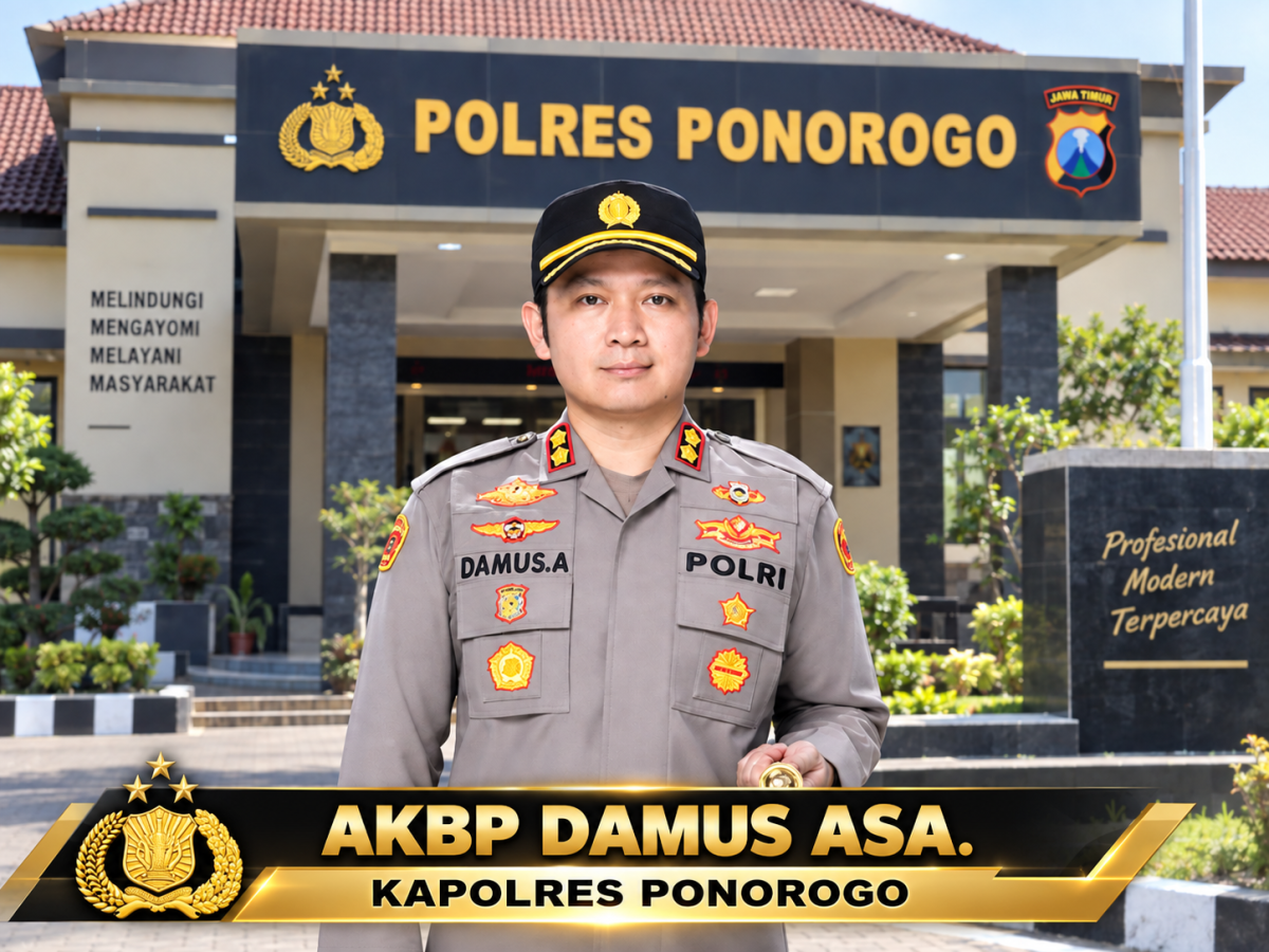 AKBP Damus Asa Putra Dayak Kenyah Resmi Pimpin Polres Ponorogo.