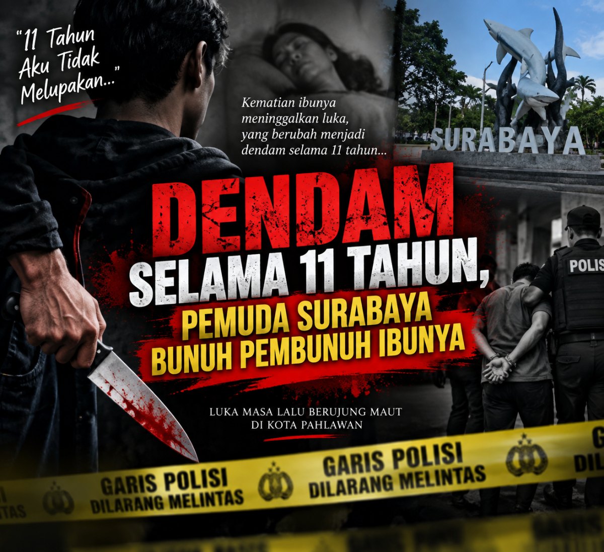 Dendam selama 11 Tahun, Pemuda Surabaya Bunuh Pembunuh Ibunya di Sampang