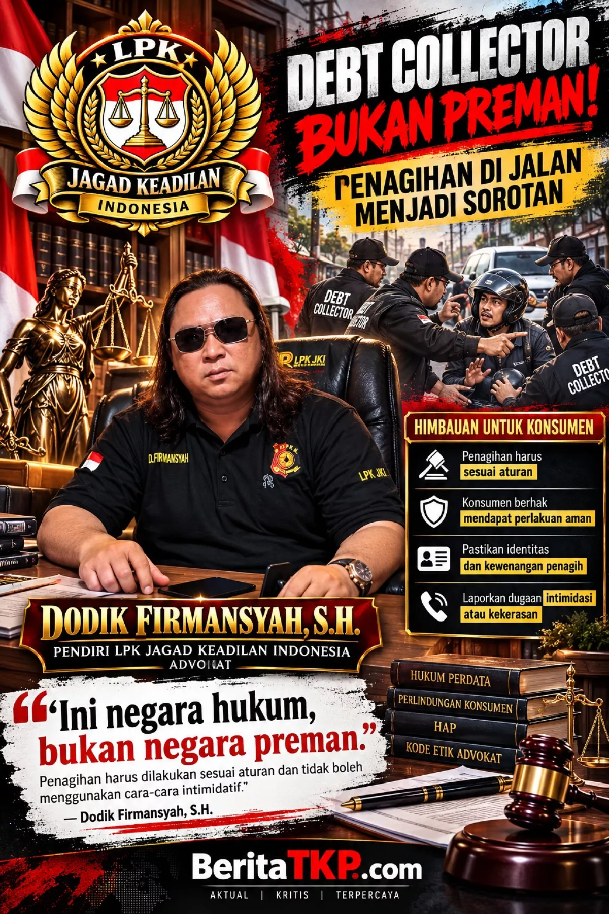 LPK JKI Buka Suara soal Debt Collector Jalanan, Dodik Firmansyah, S.H.: Konsumen Jangan Takut Hadapi Penagihan di Jalan.