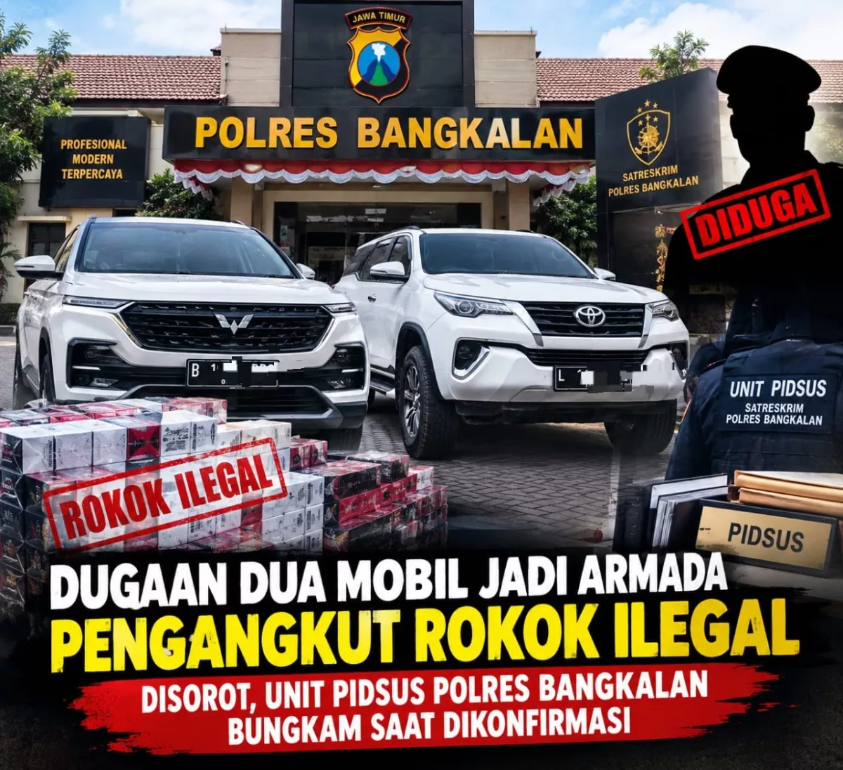 Dugaan Armada Pengangkut Rokok Ilegal di Bangkalan Disorot, Isu “Atensi” Bulanan Ikut Mencuat