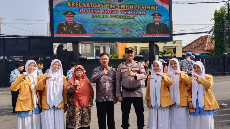Aksi Nyata Polres Lamongan Lindungi Pelajar, Satgas Polisi Jogo Sekolah Mulai Bergerak